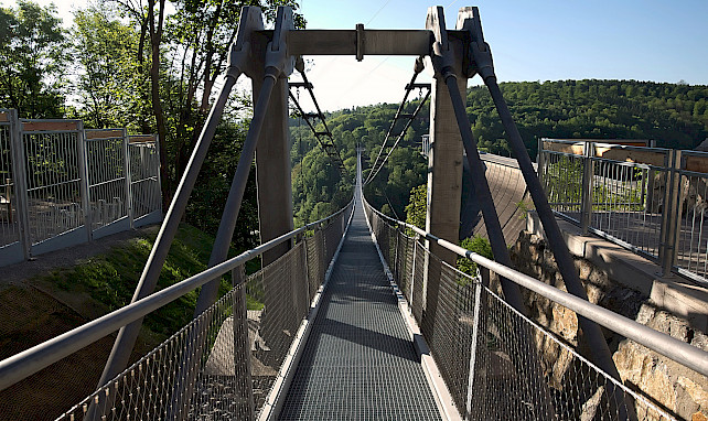 Brücke, Waldweg, Wandern